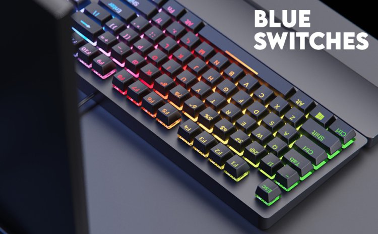 redgear shadow blade mk853 blue switches mechanical gaming keyboard